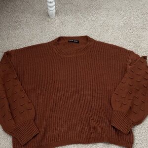 SHEIN Terracotta Knit Pullover